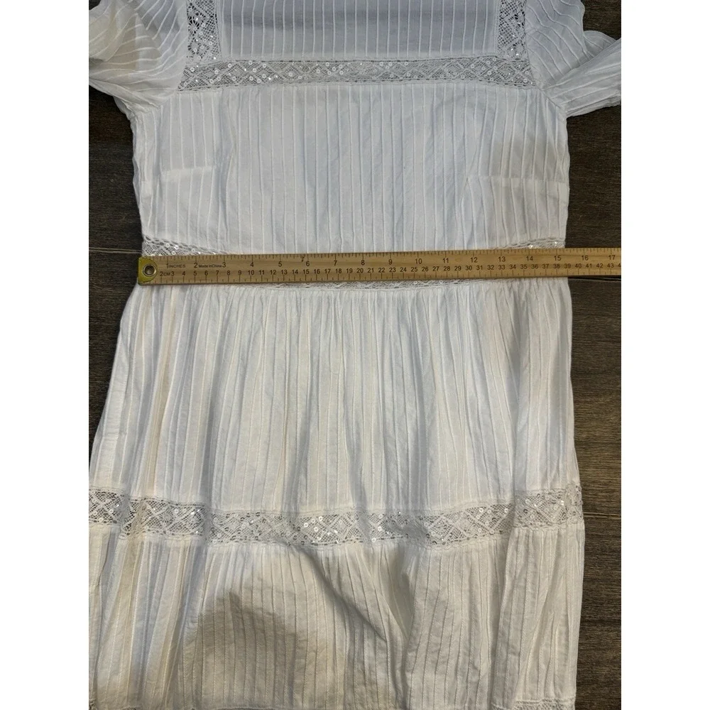 MICHAEL Michael Kors White‎ Dress Size XS Prairie Victorian Fairy Core Lace